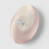 Horloge Ronde Cercles métalliques minimaux Or Rose primitif (Angle)