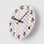 Horloge Ronde Cercles ouverts colorés (Angle)