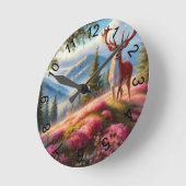 Horloge Ronde Cerf 1 (Angle)