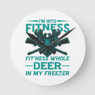 Horloge Ronde Cerf Dans Mon Congélateur - amateur de chasse
