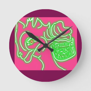Horloge Ronde Cerf et son sac de perles magiques