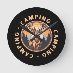 Horloge Ronde Cerf - Sauvagerie - Camping