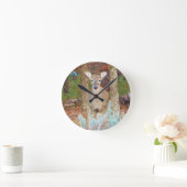 Horloge Ronde Cerfs communs de Noël (Maison)