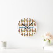 Horloge Ronde Certains lapins m'aiment ! (Maison)