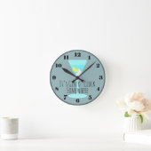 Horloge Ronde C'est heure de genièvre quelque part - gris de (Maison)