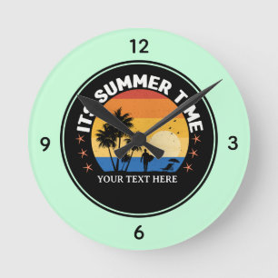 Horloge Ronde C'est la conception de coucher de soleil tropical