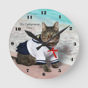 Horloge Ronde C'est l'heure de Cattymaran !