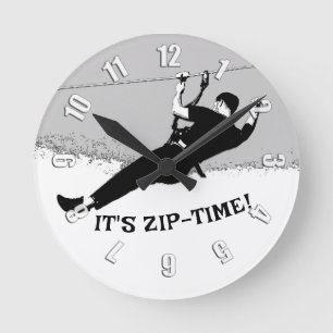 Horloge Ronde C'est Zip-Time ! - Ziplining Pro
