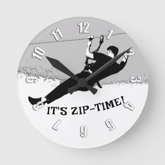 Horloge Ronde C'est Zip-Time ! - Ziplining Pro (Recto)