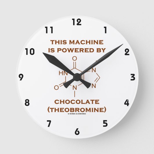 Horloge Ronde Cette Machine Est Alimentée Par Chocolat (Théobrom (Recto)