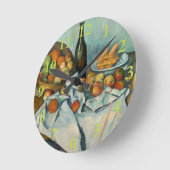 Horloge Ronde Cézanne Basket of Apples Impressionist Painting (Angle)