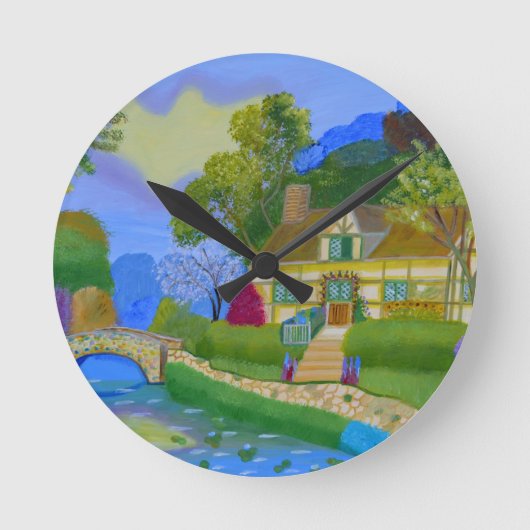 Horloge Ronde Chalet de printemps (Recto)