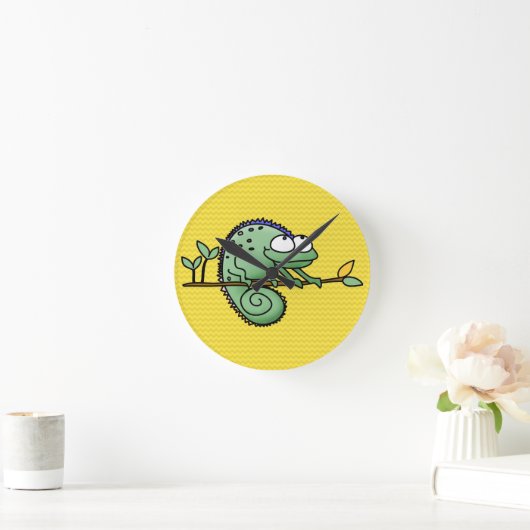 Horloge Ronde Chameleon Cute Funny (Maison)