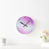 Horloge Ronde Champ De Fleur - Violet (Maison)