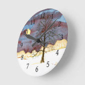 Horloge Ronde Champ d'hiver (Angle)