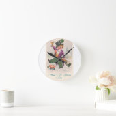 Horloge Ronde Champagne de l'Shamrock de Jour de l'Saint Patrick (Maison)