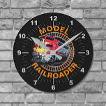 Horloge Ronde Change Text Model Railroader Red Yellow Diesel Thr<br><div class="desc">Any Railroad Modeller veut love this one - See my store for this design on other items - et more great train Gift Ideas !</div>