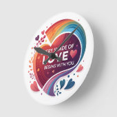 Horloge Ronde Chaque Nuance de l'Amour (Angle)