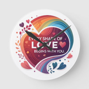 Horloge Ronde Chaque Nuance de l'Amour
