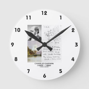 Horloge Ronde Charles Darwin (Phylogénétique Beagle Darwin HMS)