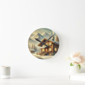 Horloge Ronde Charme alpin (Maison)