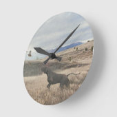 Horloge Ronde Chasse de caille de pointer germanique, Art (Angle)