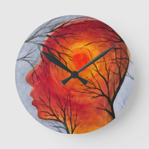 Horloge Ronde Chasse le soleil intérieur