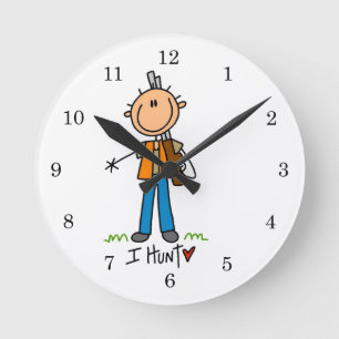 Horloge Ronde Chasseur de Stick Figure