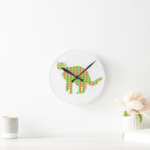 Horloge Ronde Chat à motifs (Maison)