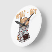 Horloge Ronde Chat Astro (Angle)