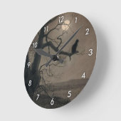 Horloge Ronde Chat au clair de lune, Alexandre Steinlen (Angle)