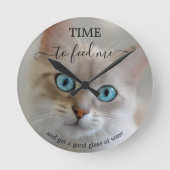Horloge Ronde Chat d'art fin drôle  (Recto)