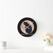 HORLOGE RONDE CHAT DE LUNE (Maison)