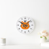 Horloge Ronde Chat Drôle Ne Peux-Tu Pas Orange Chat (Maison)