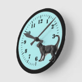 Horloge Ronde Chat moderne (Angle)