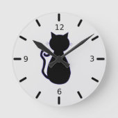 Horloge Ronde Chat noir (Recto)