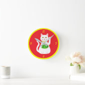 Horloge Ronde Chat Oriental Lucky (Maison)