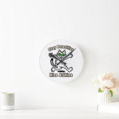 Horloge Ronde Chat Restez Positif (Maison)