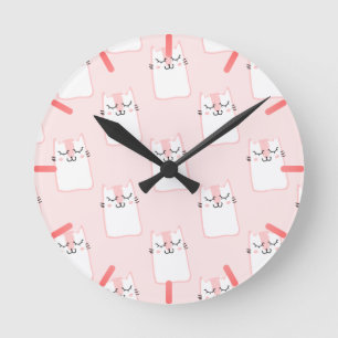 Horloge Ronde Chat souriant