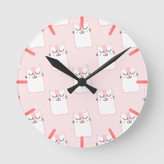 Horloge Ronde Chat souriant (Recto)