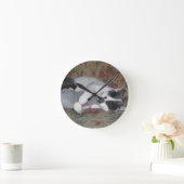 Horloge Ronde Chaton couchant (Maison)