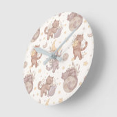 Horloge Ronde Chatons étoiles (Angle)