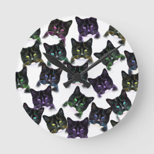 Horloge Ronde Chats cool