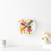 Horloge Ronde Chats dansants (Maison)