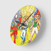 Horloge Ronde Chats dansants (Angle)
