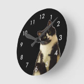 Horloge Ronde Chats de Badass "ce qui sont vous regardant ! " (Angle)