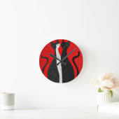 Horloge Ronde Chats noirs mignons (Maison)