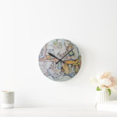 Horloge Ronde Chaussure de chaussures entreprise de réparation a (Maison)