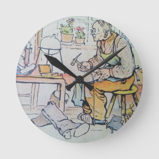 Horloge Ronde Chaussure de chaussures entreprise de réparation a (Recto)