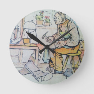 Horloge Ronde Chaussure de chaussures entreprise de réparation a